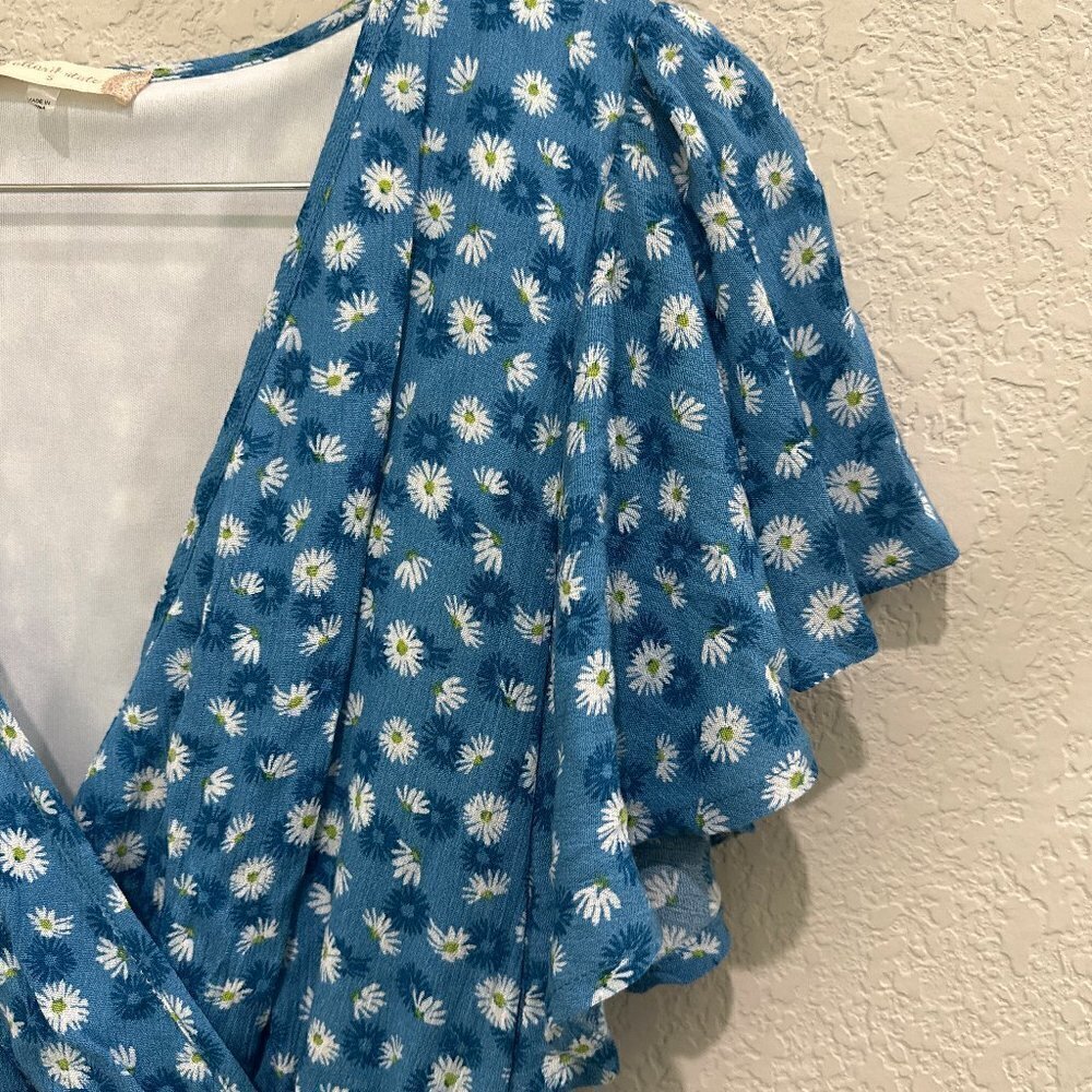 NWT Altar’d State Women's Blue Floral Cotton Mini Dress Size S - NWT—Host Pick - Picture 4 of 9